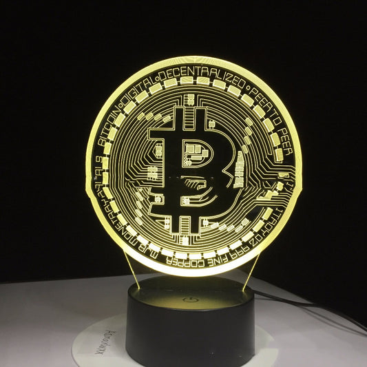 Bitcoin LED Colorful Color Nightlight