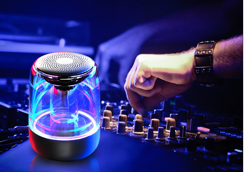 Portable bluetooth speaker with Variable Color LED Light