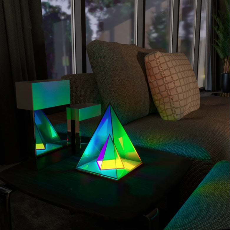 Creative Night Light Acrylic Cube LED Color Cube Box Atmosphere