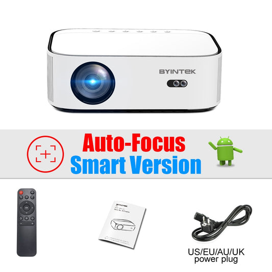 BYINTEK K45 Full HD 4K 1920x1080P LCD Smart Android 9.0 Wifi LED Video Home Theater Cinema 1080P Projector for Smartphone