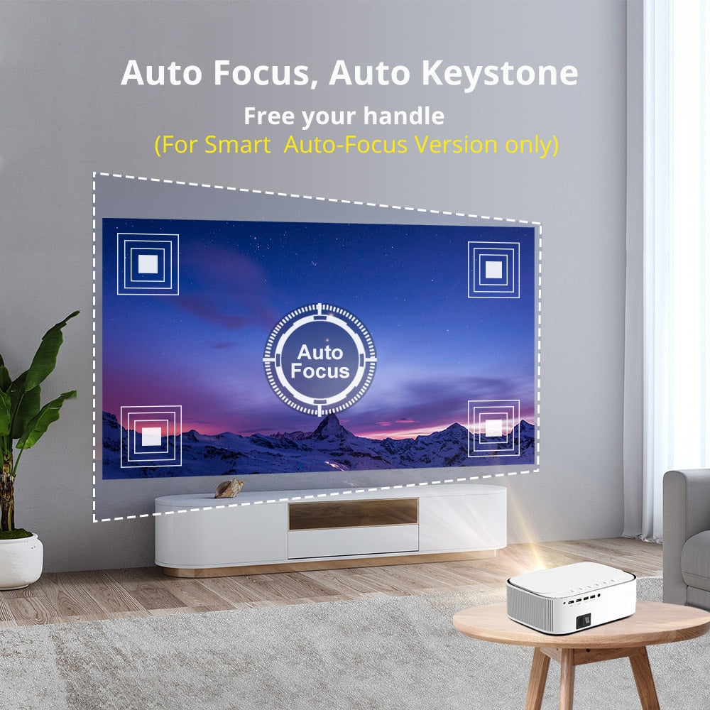 BYINTEK K45 Full HD 4K 1920x1080P LCD Smart Android 9.0 Wifi LED Video Home Theater Cinema 1080P Projector for Smartphone