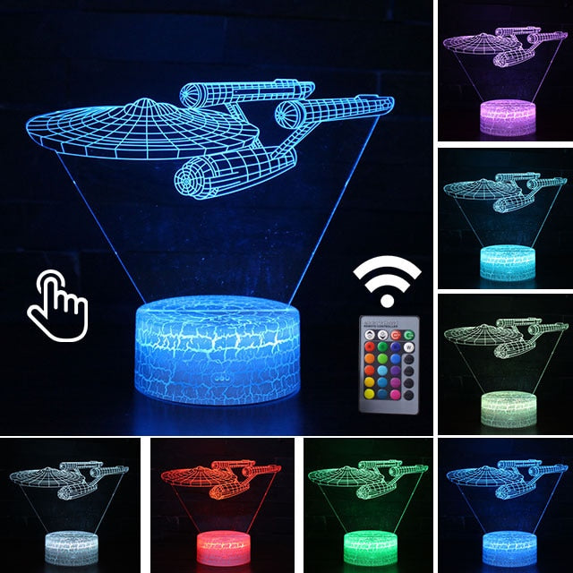 Acrylic 3D Illusion LED Lamp Colourful NightLight