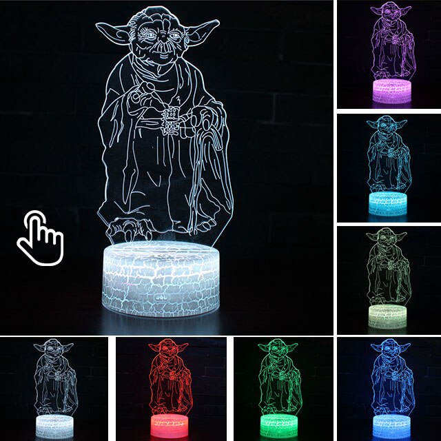 Acrylic 3D Illusion LED Lamp Colourful NightLight