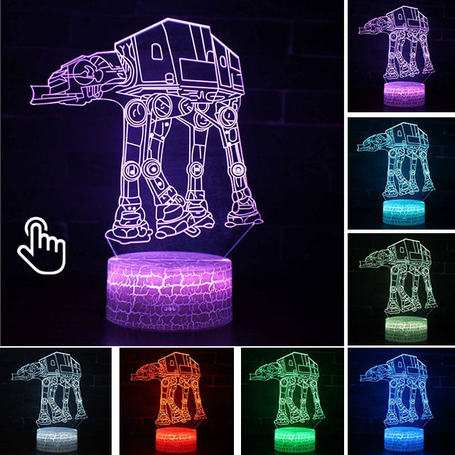 Acrylic 3D Illusion LED Lamp Colourful NightLight