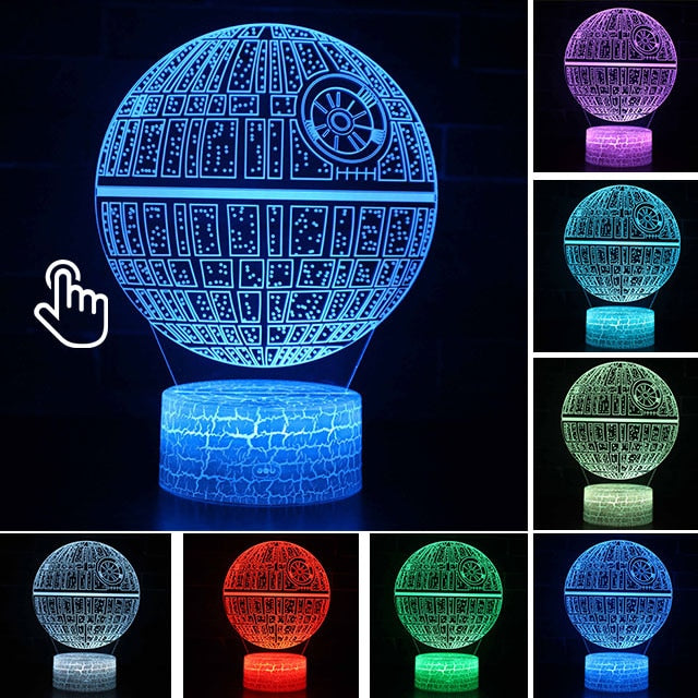 Acrylic 3D Illusion LED Lamp Colourful NightLight