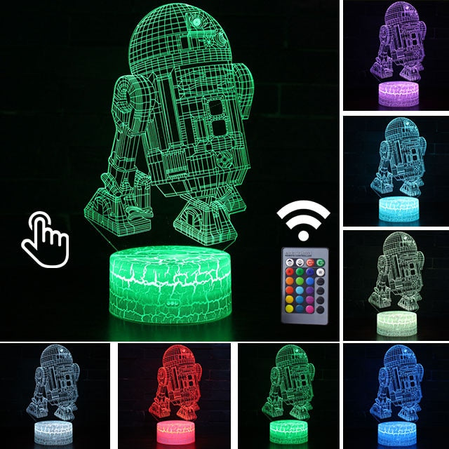 Acrylic 3D Illusion LED Lamp Colourful NightLight