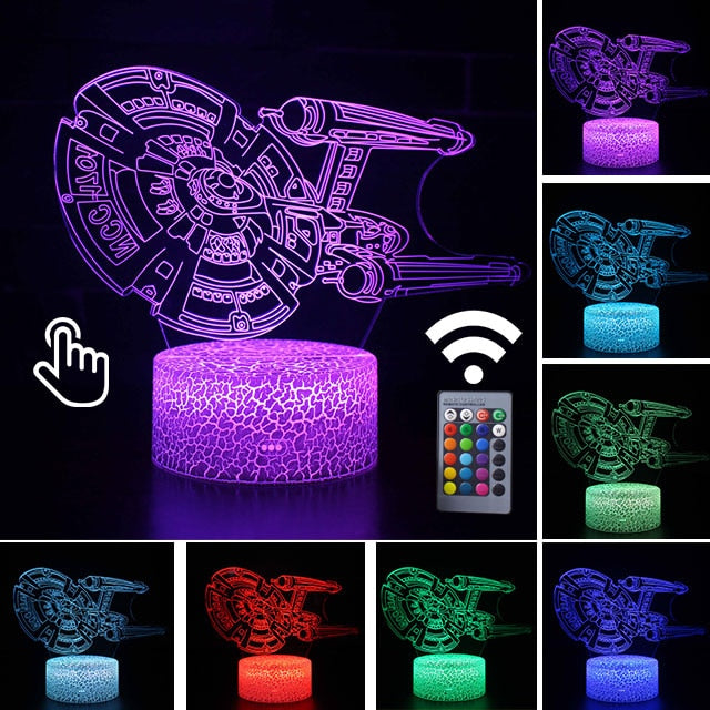 Acrylic 3D Illusion LED Lamp Colourful NightLight