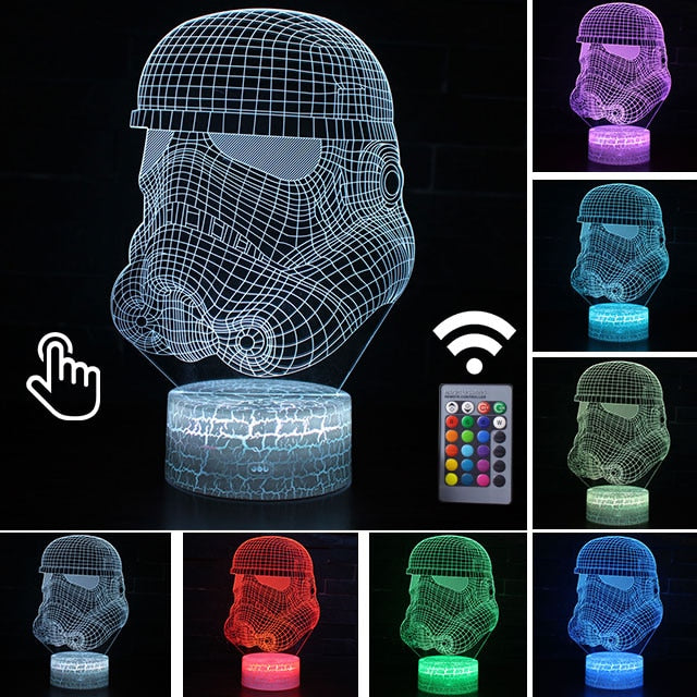 Acrylic 3D Illusion LED Lamp Colourful NightLight