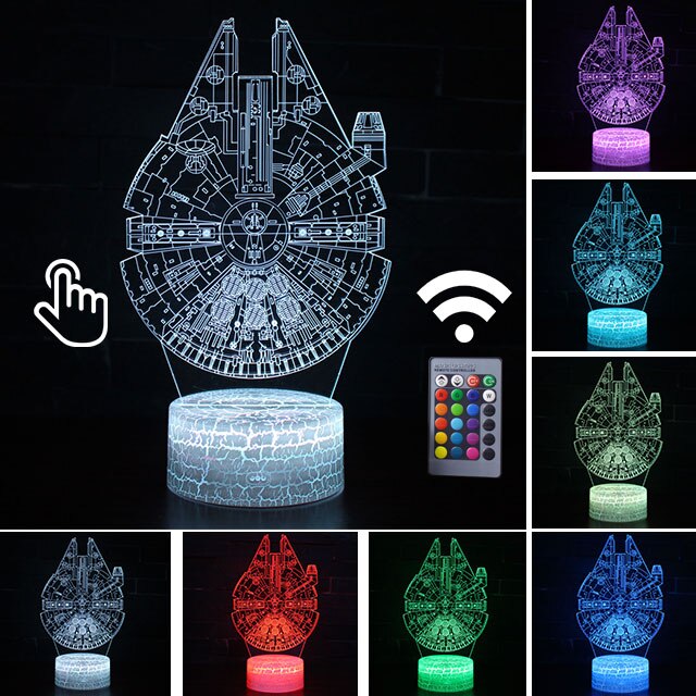 Acrylic 3D Illusion LED Lamp Colourful NightLight