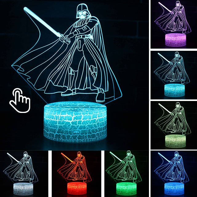 Acrylic 3D Illusion LED Lamp Colourful NightLight