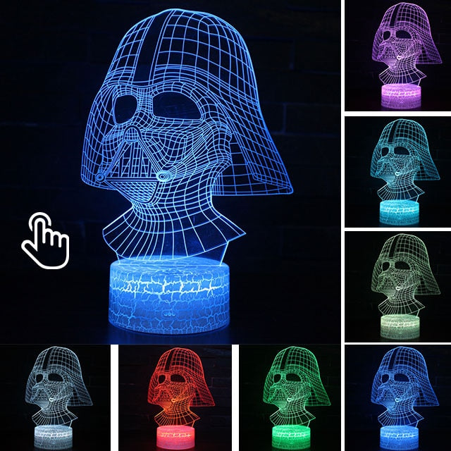 Acrylic 3D Illusion LED Lamp Colourful NightLight