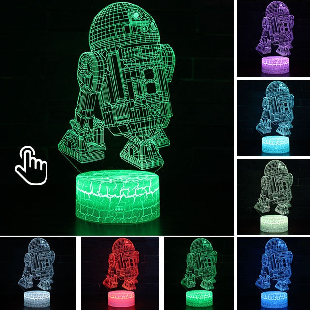 Acrylic 3D Illusion LED Lamp Colourful NightLight