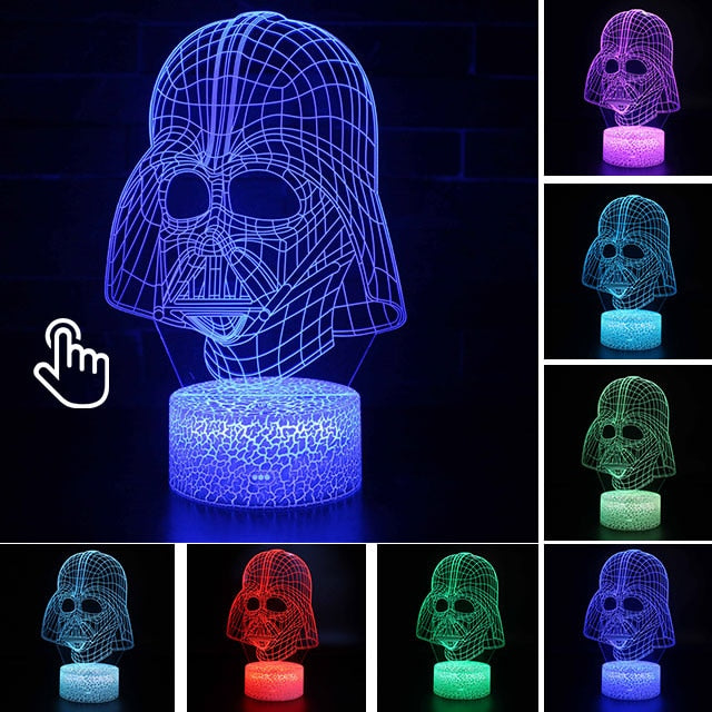 Acrylic 3D Illusion LED Lamp Colourful NightLight