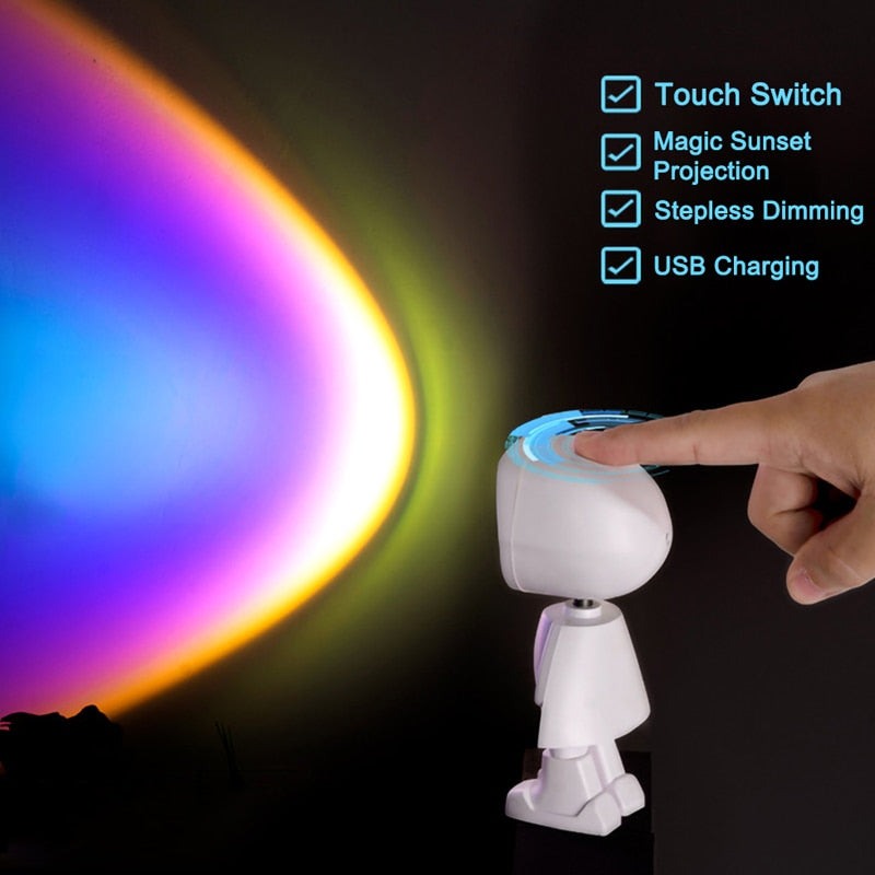 USB 360°sunset Projector Lamp