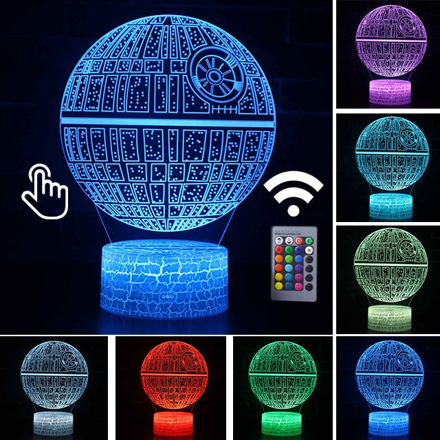 Acrylic 3D Illusion LED Lamp Colourful NightLight