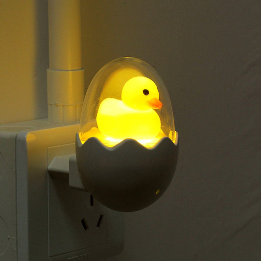 Yellow Egg Duck LED Night Light AC 220V with Remote Control Light Sensor