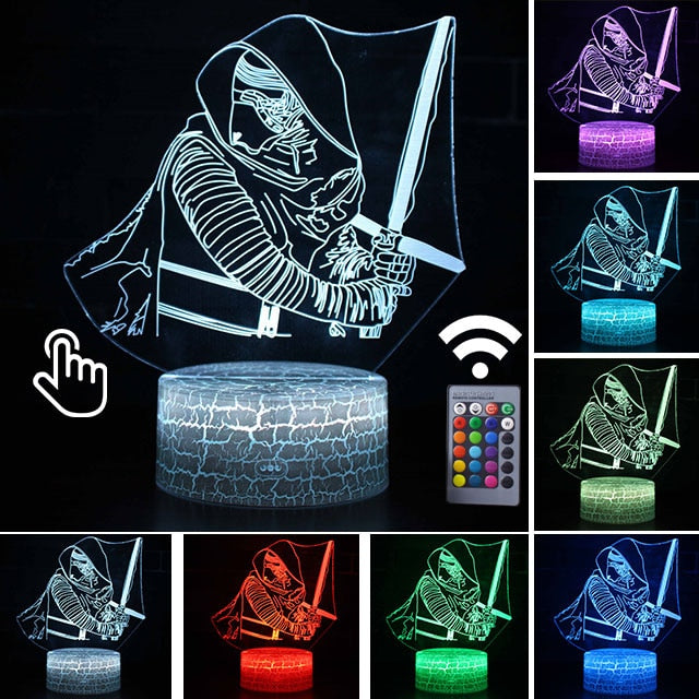 Acrylic 3D Illusion LED Lamp Colourful NightLight