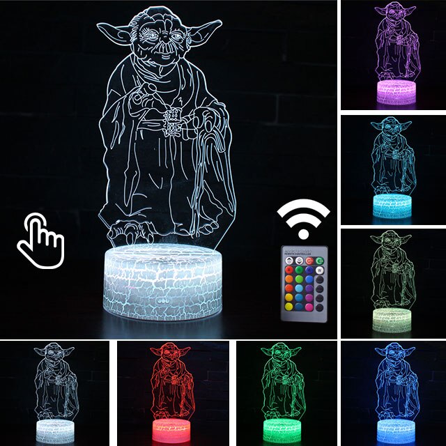 Acrylic 3D Illusion LED Lamp Colourful NightLight