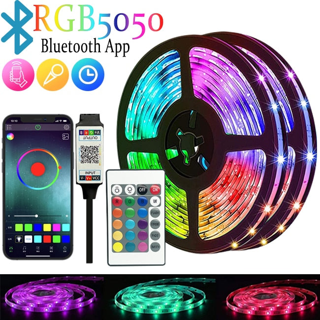 LED Strip 1m-30m RGBIC WS2812b Bluetooth App Control