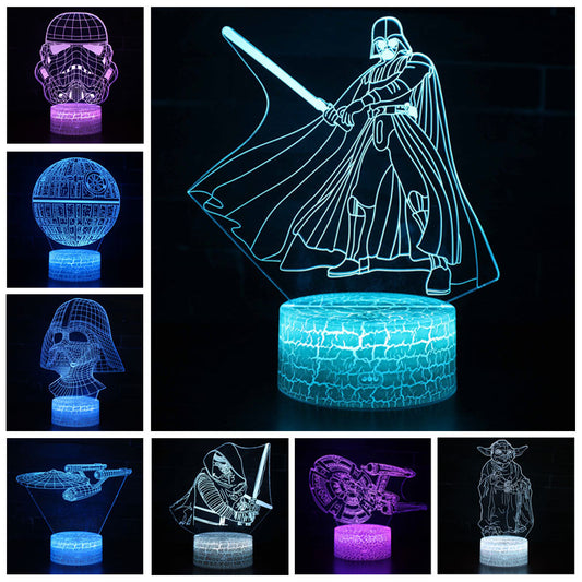 Acrylic 3D Illusion LED Lamp Colourful NightLight