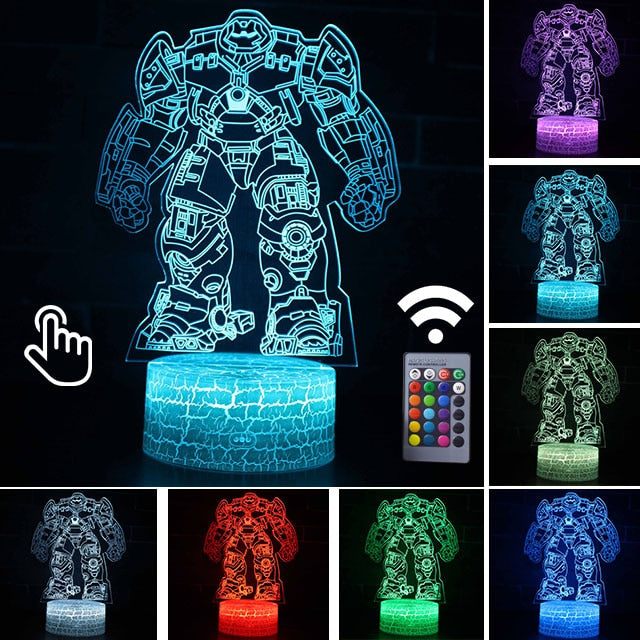 Acrylic 3D Illusion LED Lamp Colourful NightLight