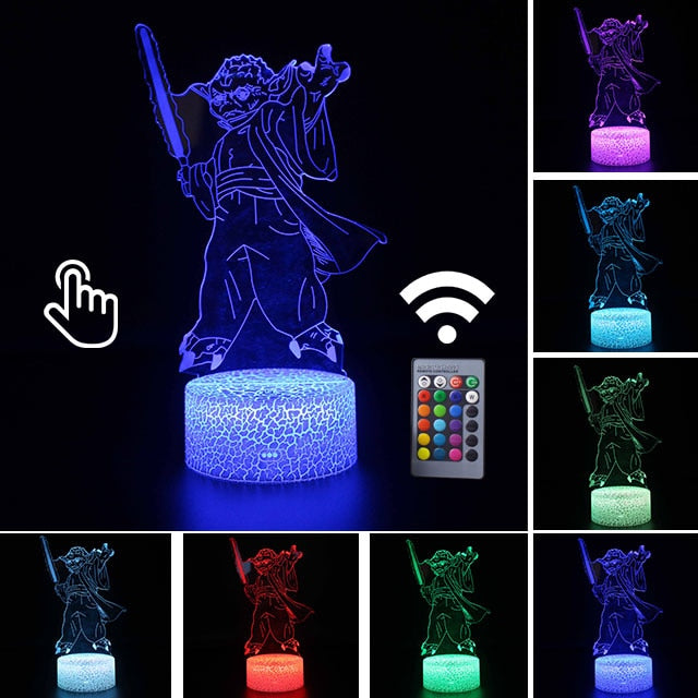 Acrylic 3D Illusion LED Lamp Colourful NightLight