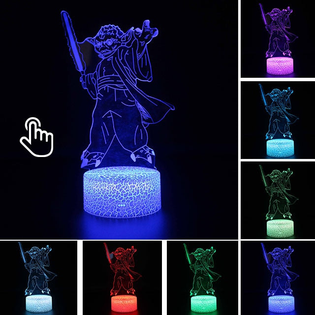 Acrylic 3D Illusion LED Lamp Colourful NightLight