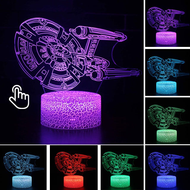 Acrylic 3D Illusion LED Lamp Colourful NightLight