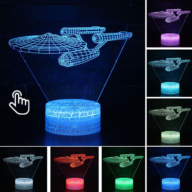 Acrylic 3D Illusion LED Lamp Colourful NightLight