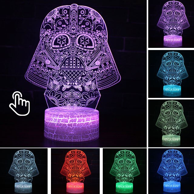 Acrylic 3D Illusion LED Lamp Colourful NightLight