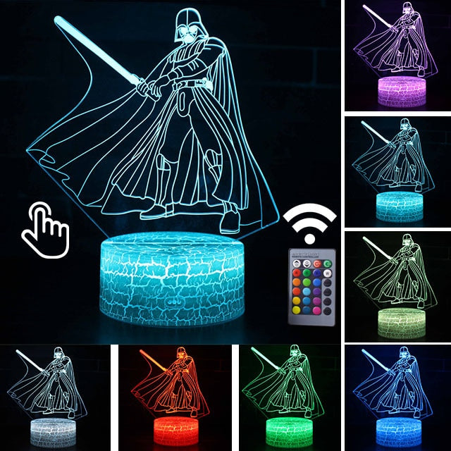 Acrylic 3D Illusion LED Lamp Colourful NightLight