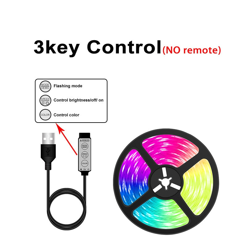 LED Strip Light RGB 5050 Bluetooth APP Control USB Led Flexible Lamp DC 5V Ribbon Diode Tape For Party Living Room Festival