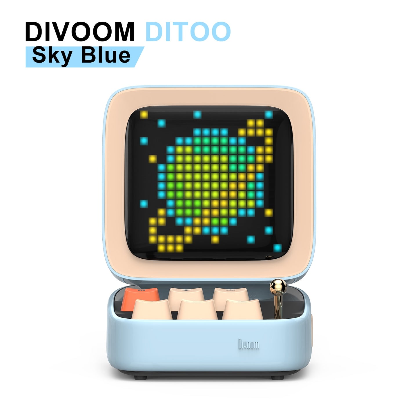 Divoom Ditoo-Pro Retro Pixel Art Bluetooth Portable Speaker Alarm Clock DIY LED Display Board