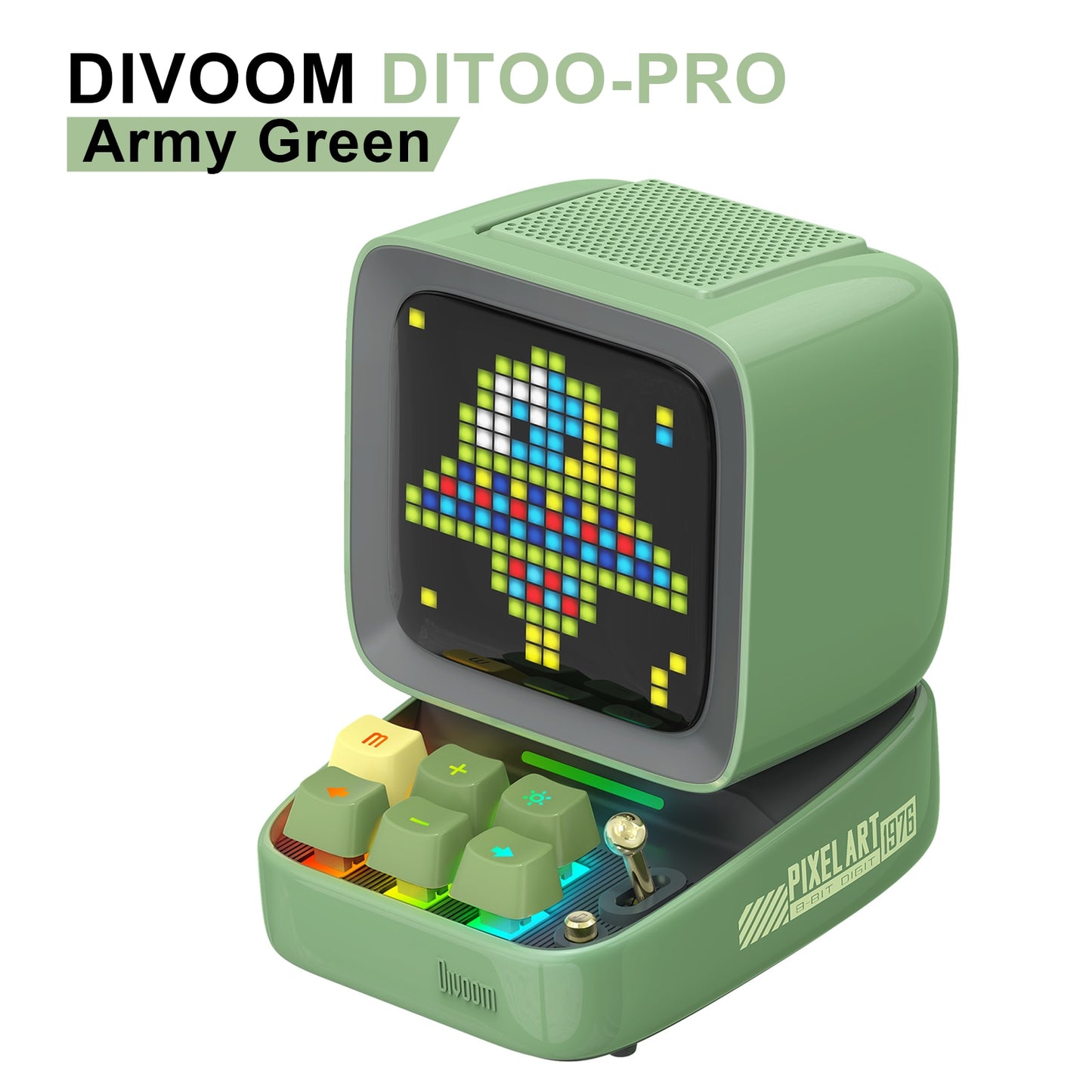 Divoom Ditoo-Pro Retro Pixel Art Bluetooth Portable Speaker Alarm Clock DIY LED Display Board