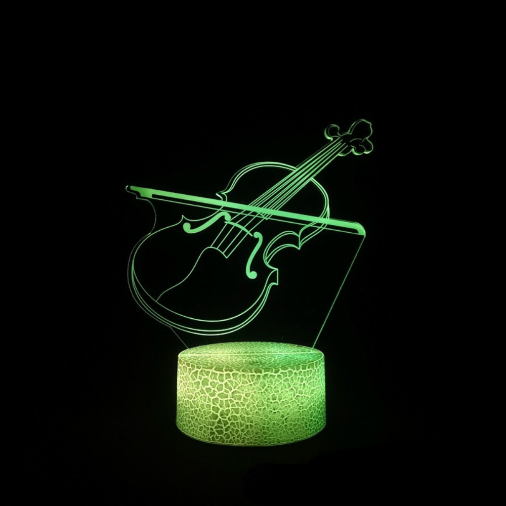 3D Instrument/Music Illusion Lamp Led Night