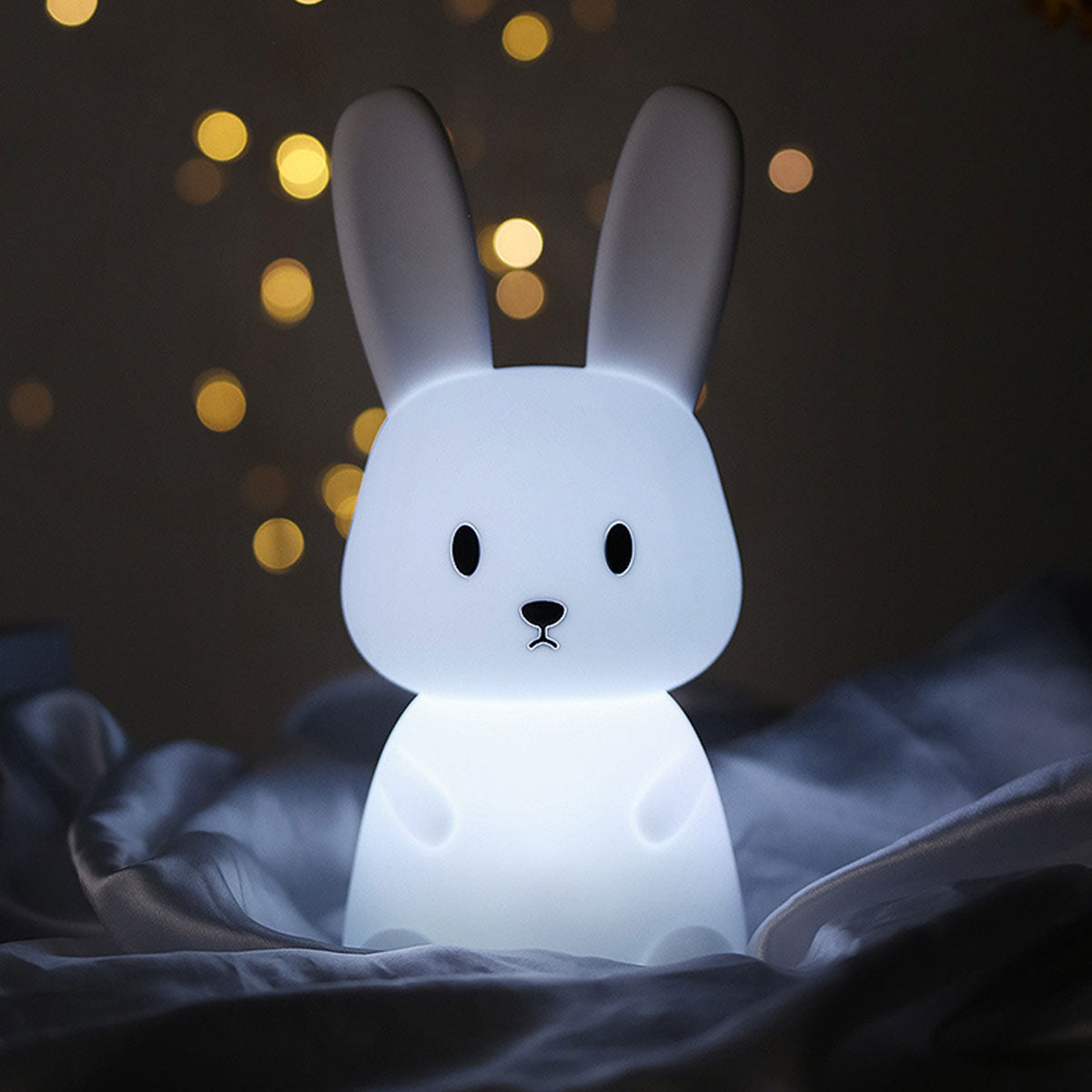 Rabbit Night Light Soft Silicone Touch Night Light USB Rechargeable