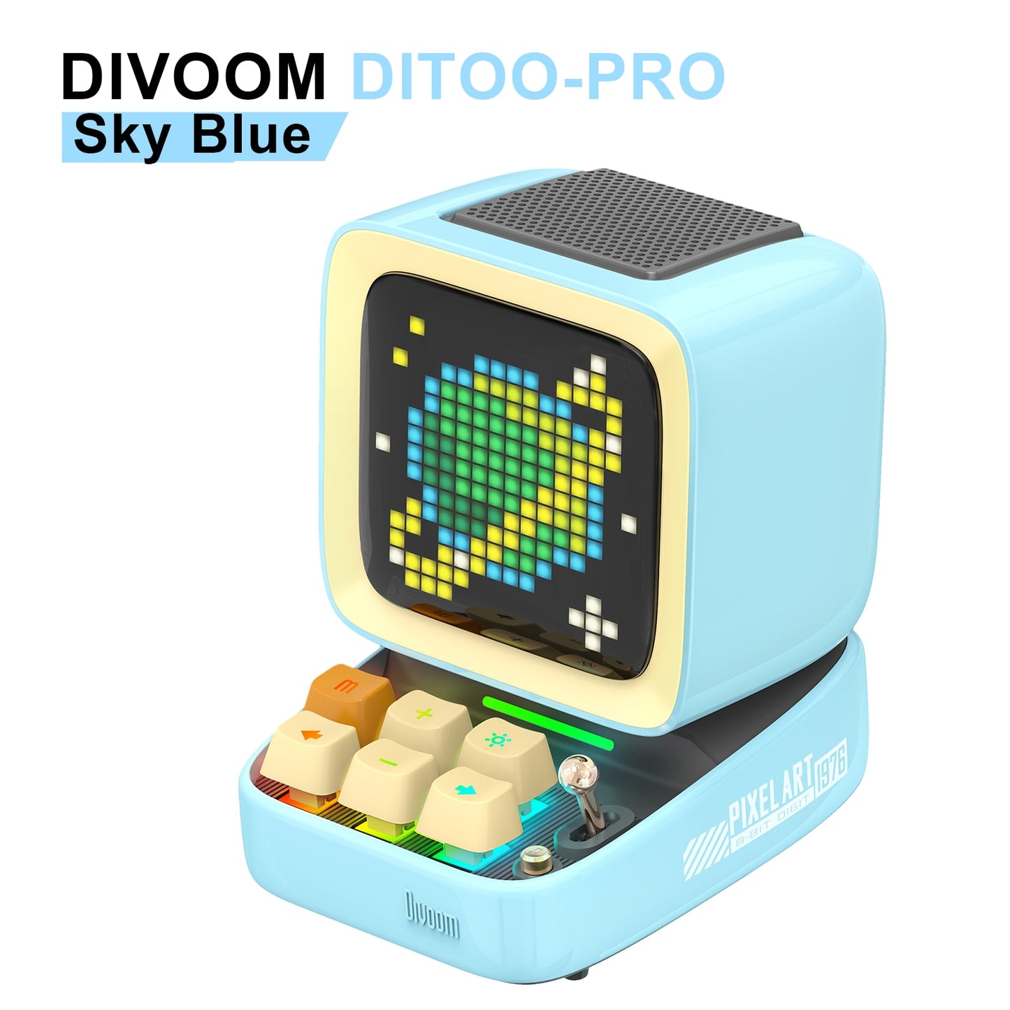 Divoom Ditoo-Pro Retro Pixel Art Bluetooth Portable Speaker Alarm Clock DIY LED Display Board