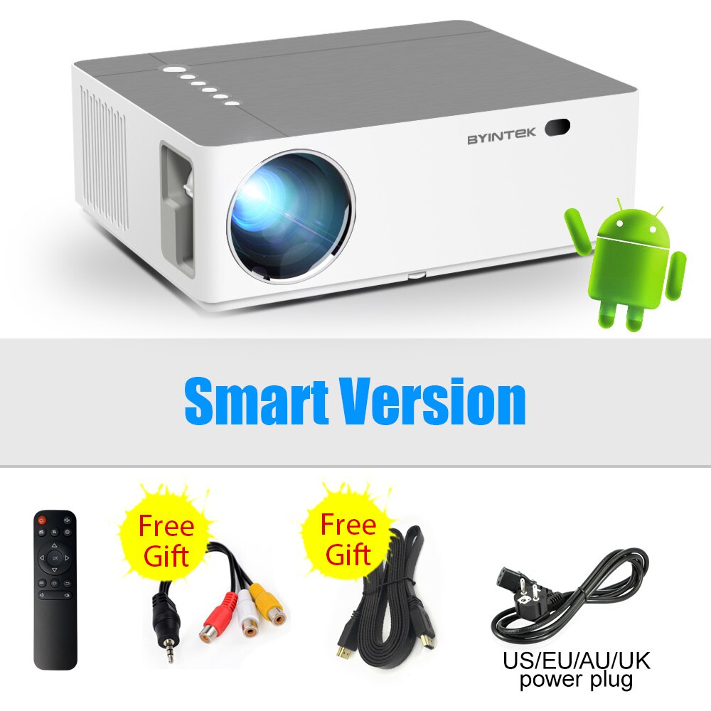 BYINTEK K20 Projector Android Wifi Full HD 1080P Home Theater 1920*1080 LED lAsEr for 4K 3D Video Smartphone Tablet PC Cinema