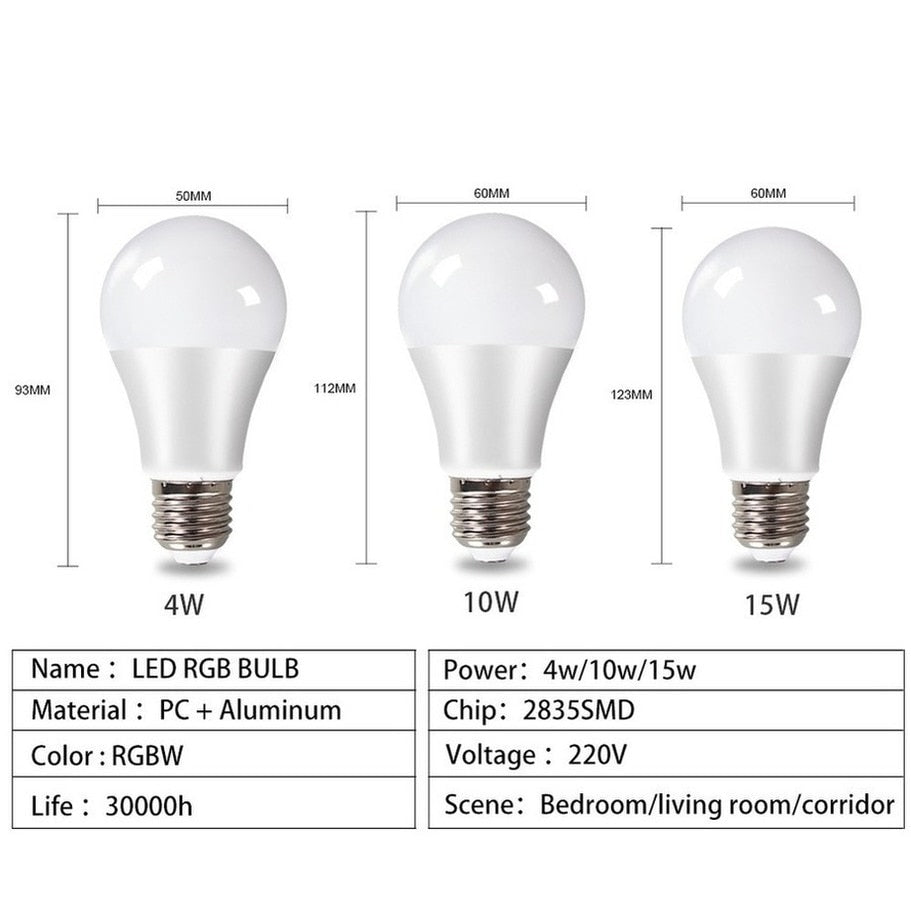 E27 LED RGB Lamp Spotlight Bulb