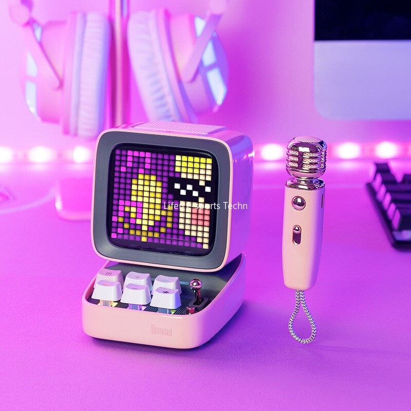 Divoom Ditoo mic Retro Pixel art BT Portable Speaker Alarm Clock DIY LED Display Board