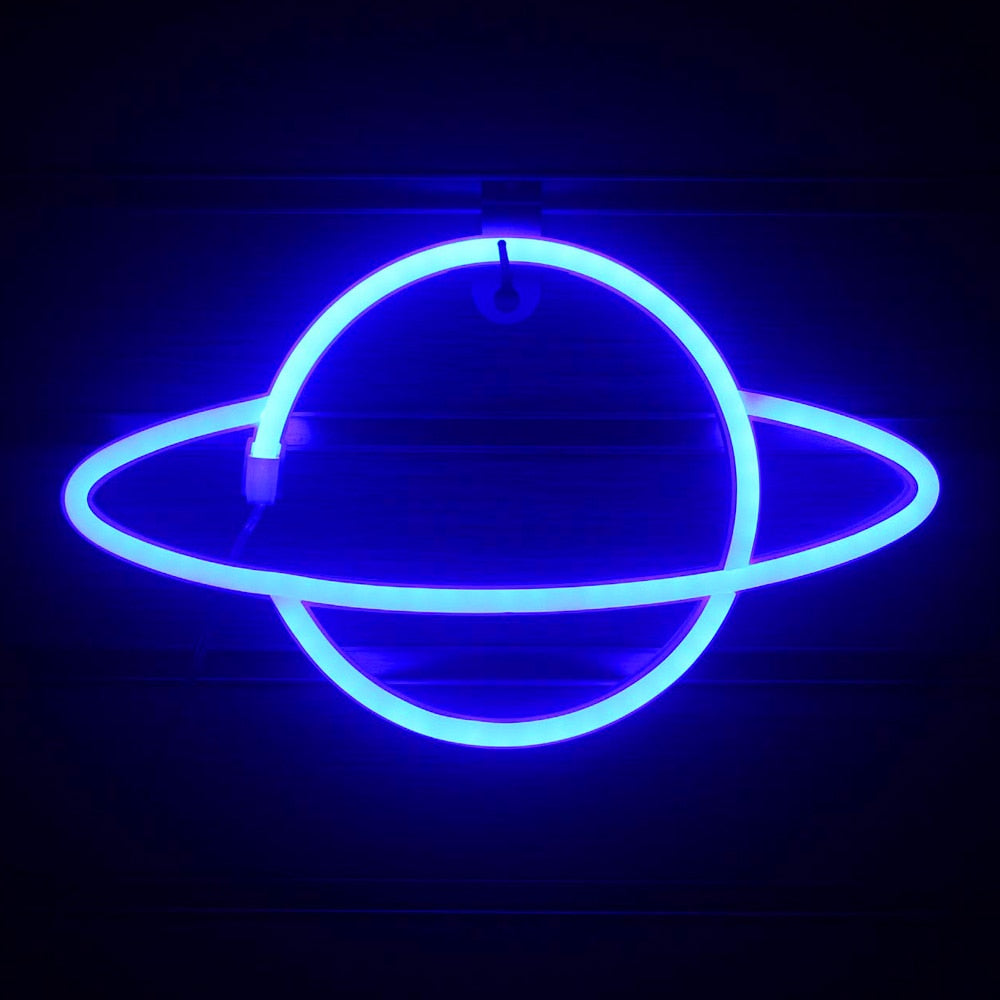 Neon Planet Light Sign USB or Battery Powered