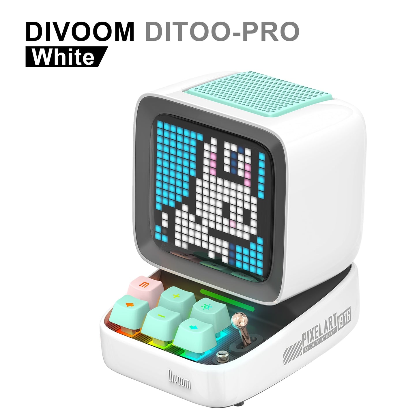 Divoom Ditoo-Pro Retro Pixel Art Bluetooth Portable Speaker Alarm Clock DIY LED Display Board