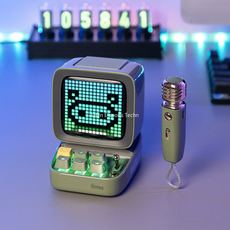 Divoom Ditoo mic Retro Pixel art BT Portable Speaker Alarm Clock DIY LED Display Board