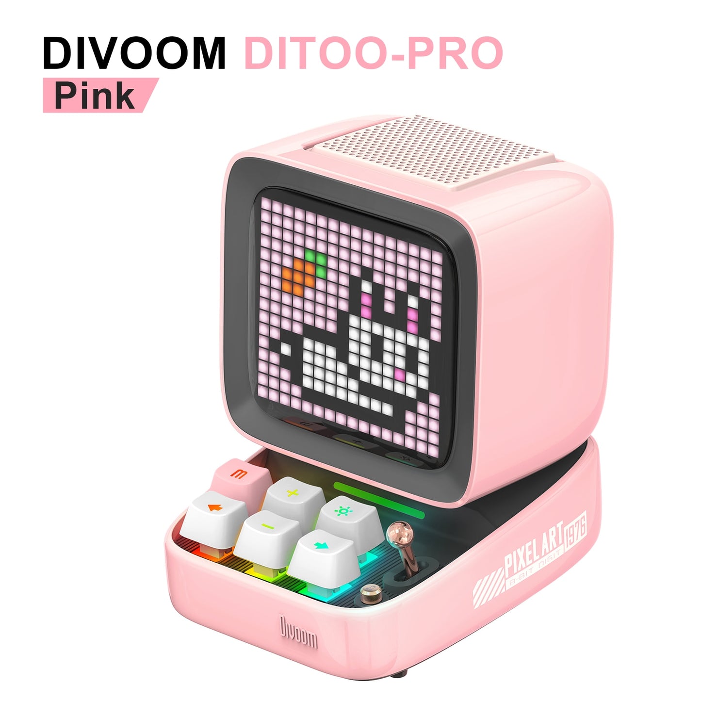 Divoom Ditoo-Pro Retro Pixel Art Bluetooth Portable Speaker Alarm Clock DIY LED Display Board