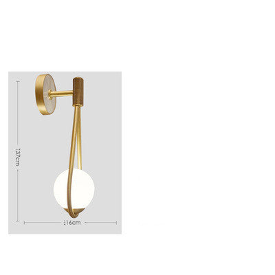 Nordic Personality Creative Designer Living Room Metal Wall Lamp